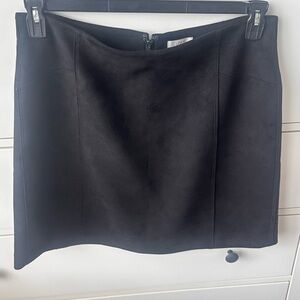 Loft Black Suede Skirt